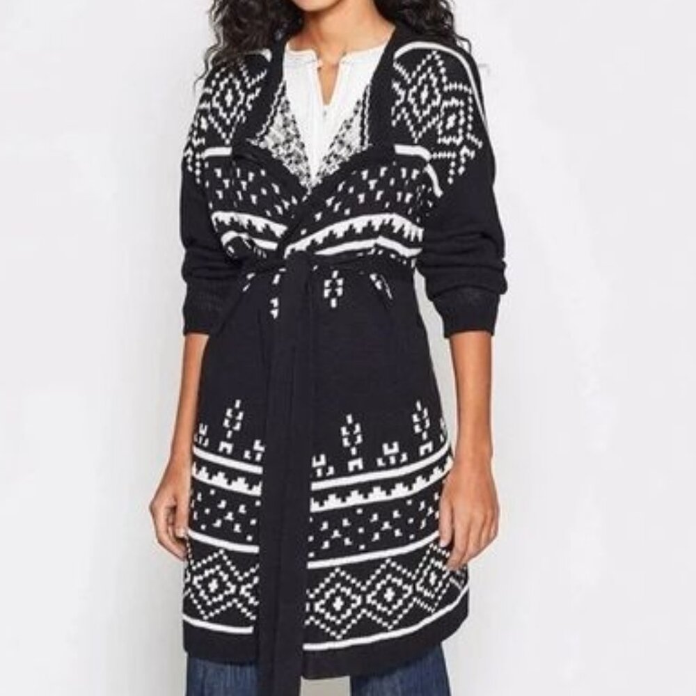 Joie Tanisha Knit Cardigan Caviar Sz XS